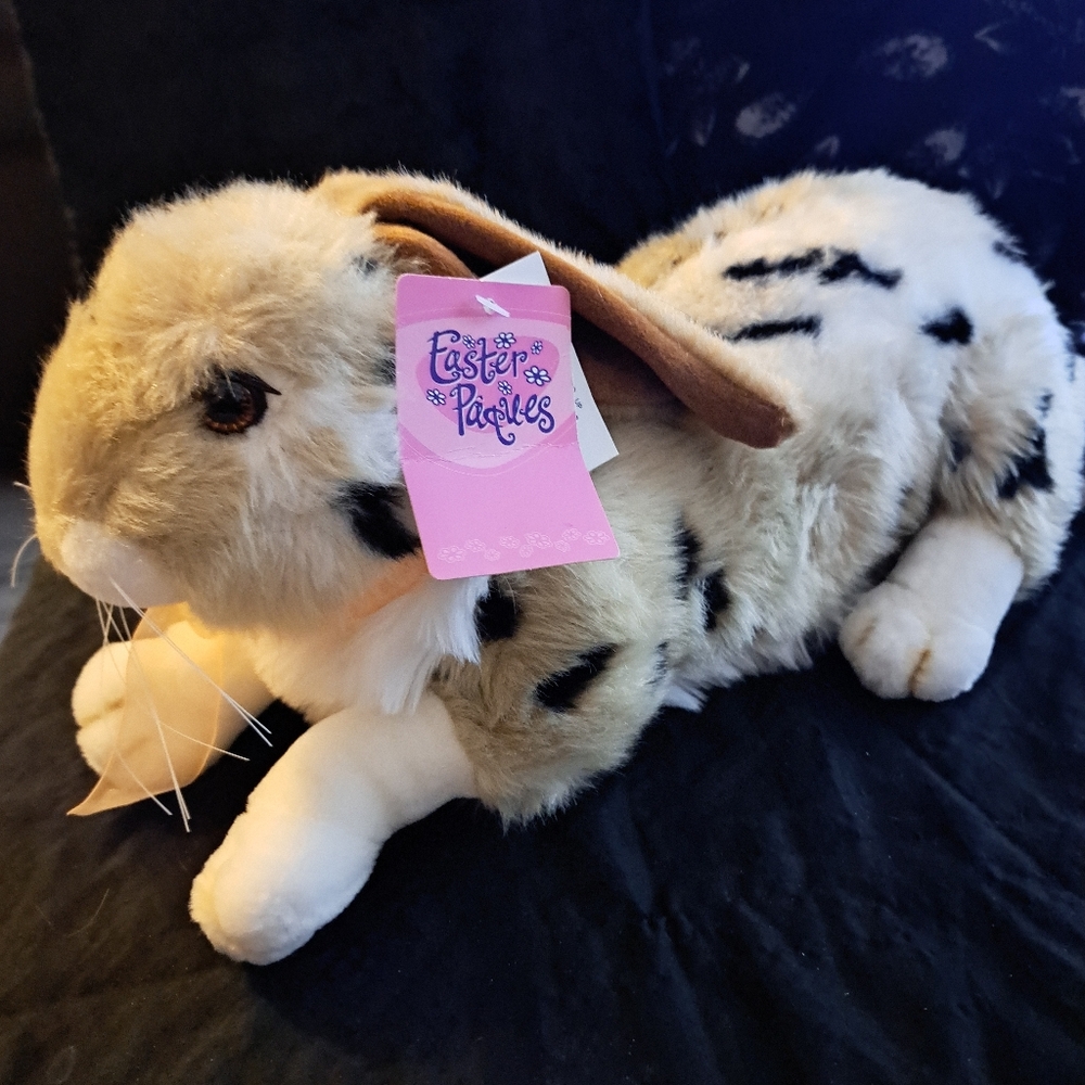 Plush Rabbit - Cream and Brown